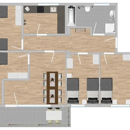 Sad252 Geraeumig Eingerichtete Monteurwohnung * Schwandorf